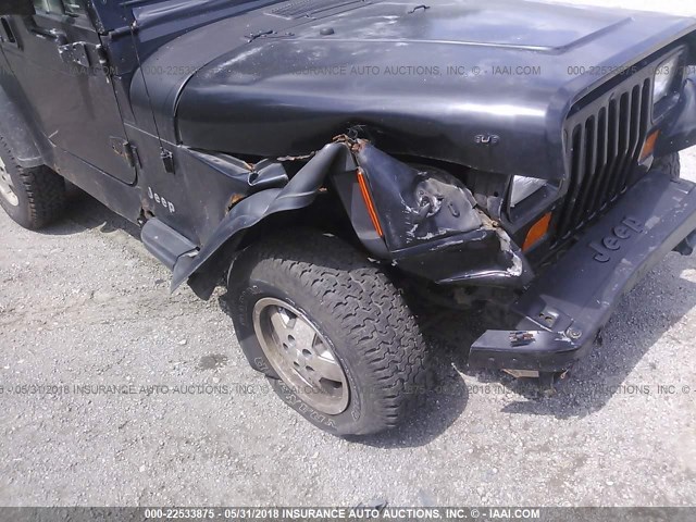 1J4FY19P1SP315029 - 1995 JEEP WRANGLER / YJ S/RIO GRANDE BLACK photo 6