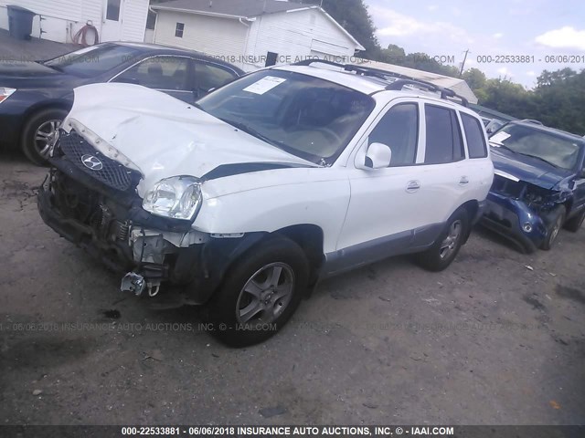 KM8SC73E64U829097 - 2004 HYUNDAI SANTA FE GLS/LX WHITE photo 2