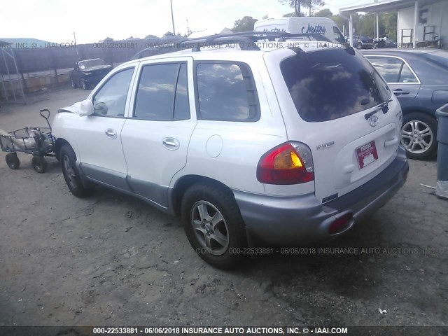 KM8SC73E64U829097 - 2004 HYUNDAI SANTA FE GLS/LX WHITE photo 3