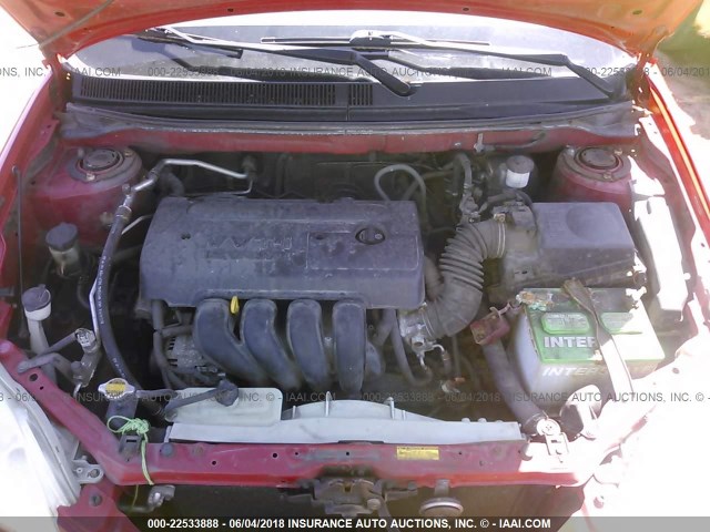 2T1KR32E25C378648 - 2005 TOYOTA COROLLA MATRIX XR RED photo 10