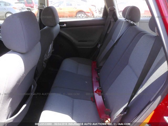 2T1KR32E25C378648 - 2005 TOYOTA COROLLA MATRIX XR RED photo 8