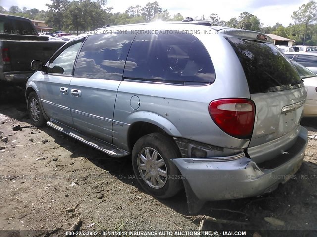 2C4GP64L75R456821 - 2005 CHRYSLER TOWN & COUNTRY LIMITED Light Blue photo 3