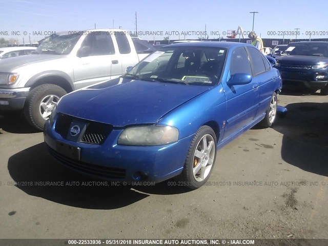 3N1AB51D76L607525 - 2006 NISSAN SENTRA SE-R SPEC V BLUE photo 2