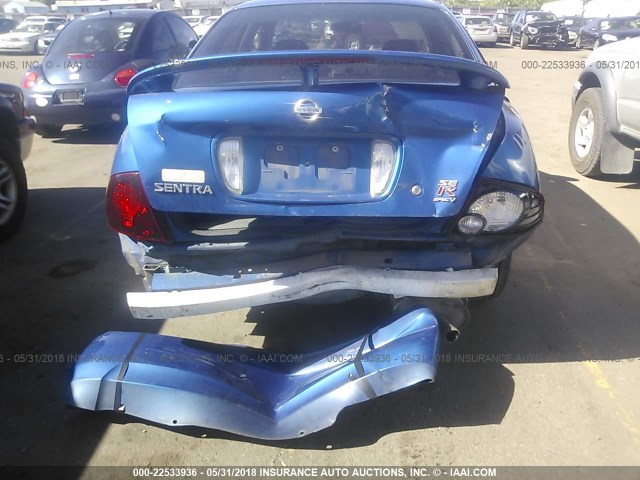 3N1AB51D76L607525 - 2006 NISSAN SENTRA SE-R SPEC V BLUE photo 6