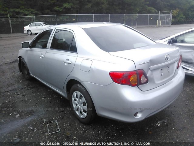 1NXBU4EE0AZ240843 - 2010 TOYOTA COROLLA S/LE/XLE SILVER photo 3