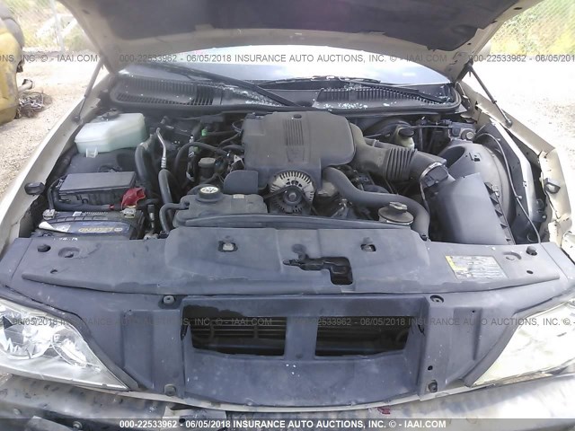 1LNHM81W84Y681939 - 2004 LINCOLN TOWN CAR EXECUTIVE/SIGNATURE კრემისფერი ფოტო 10