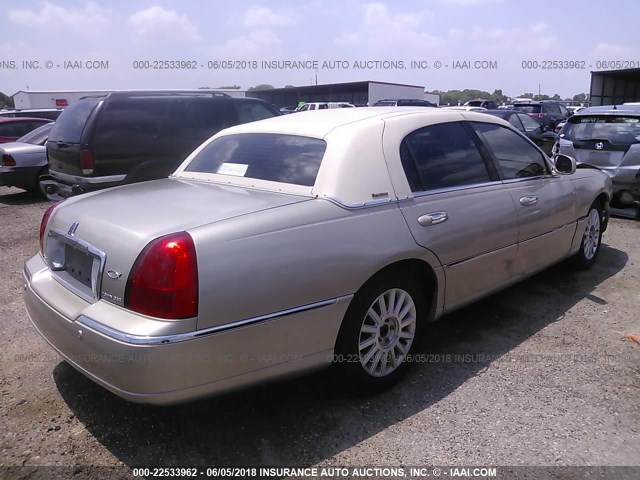 1LNHM81W84Y681939 - 2004 LINCOLN TOWN CAR EXECUTIVE/SIGNATURE კრემისფერი ფოტო 4