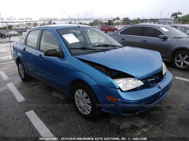 1FAFP34N67W279643 - 2007 FORD FOCUS ZX4/S/SE/SES BLUE photo 1