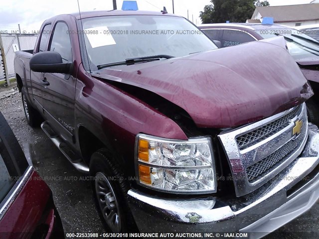 1GCRCSEA0DZ260217 - 2013 CHEVROLET SILVERADO C1500 LT RED photo 1