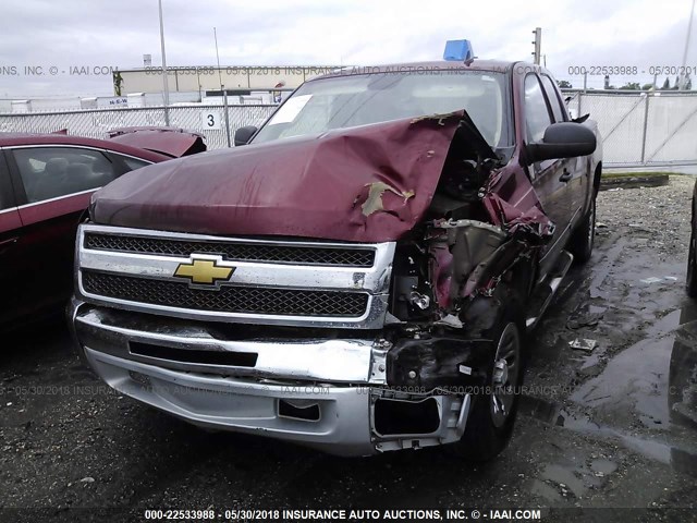 1GCRCSEA0DZ260217 - 2013 CHEVROLET SILVERADO C1500 LT RED photo 6