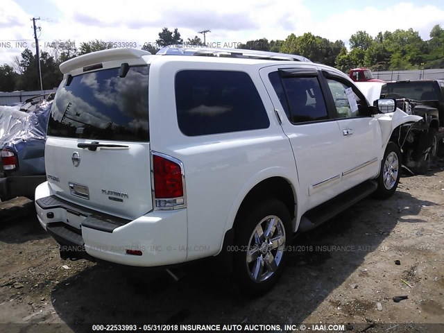 5N1BA0NDXEN610799 - 2014 NISSAN ARMADA SV/SL/PLATINUM WHITE photo 4