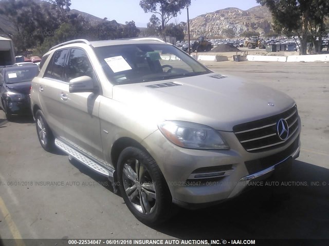 4JGDA5HB7CA021407 - 2012 MERCEDES-BENZ ML 350 4MATIC GOLD photo 1