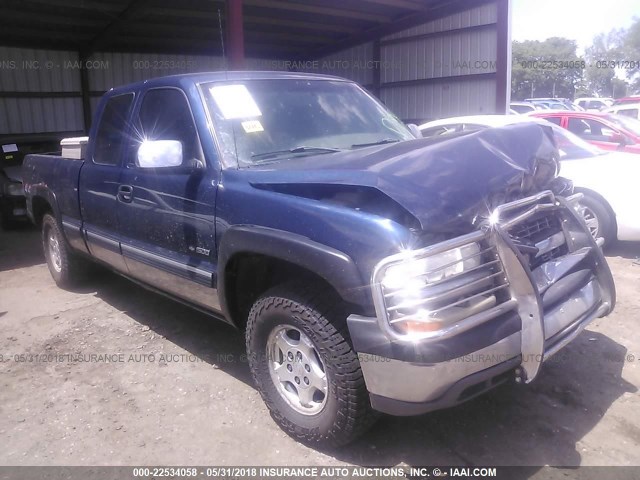 1GCEK19V62E231804 - 2002 CHEVROLET SILVERADO K1500 BLUE photo 1