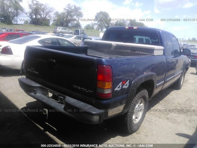 1GCEK19V62E231804 - 2002 CHEVROLET SILVERADO K1500 BLUE photo 4