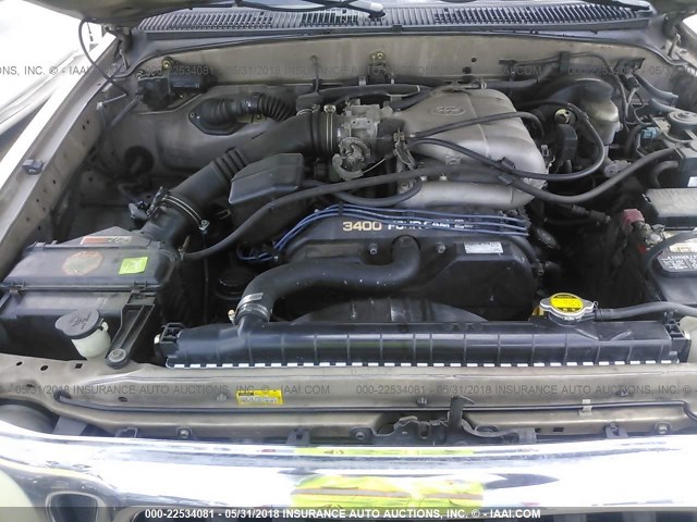 5TEHN72N31Z737779 - 2001 TOYOTA TACOMA DOUBLE CAB 金色 照片 10