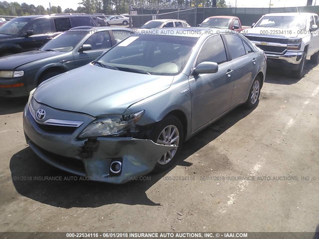 4T1BB3EK7BU127608 - 2011 TOYOTA CAMRY HYBRID GREEN photo 2