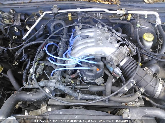 1N6ED27Y4YC386138 - 2000 NISSAN FRONTIER CREW CAB XE/CREW CAB SE BLUE photo 10