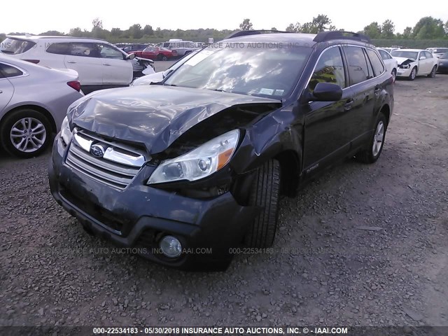 4S4BRBCC9D3202786 - 2013 SUBARU OUTBACK 2.5I PREMIUM GRAY photo 2