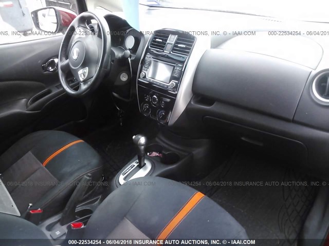 3N1CE2CP9FL441241 - 2015 NISSAN VERSA NOTE S/S PLUS/SV/SL/SR RED photo 5
