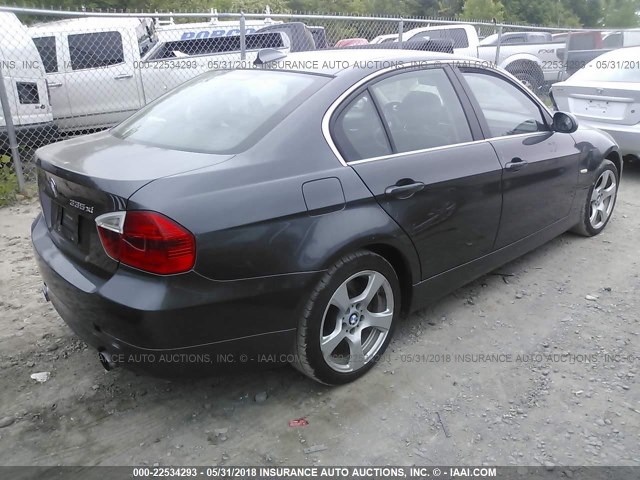 WBAVD53568A010033 - 2008 BMW 335 XI Сұр фото 4