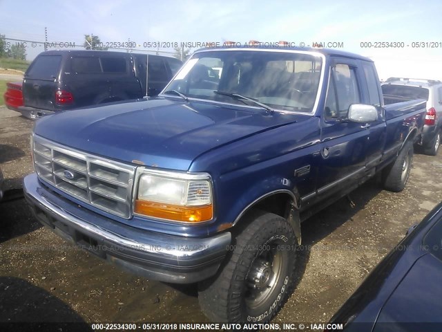 1FTHX26H5VED09965 - 1997 FORD F250 BLUE photo 2