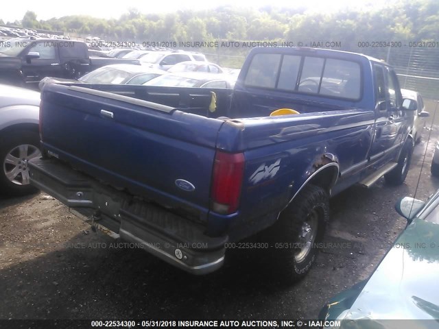 1FTHX26H5VED09965 - 1997 FORD F250 BLUE photo 4