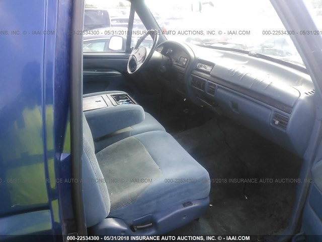 1FTHX26H5VED09965 - 1997 FORD F250 BLUE photo 5
