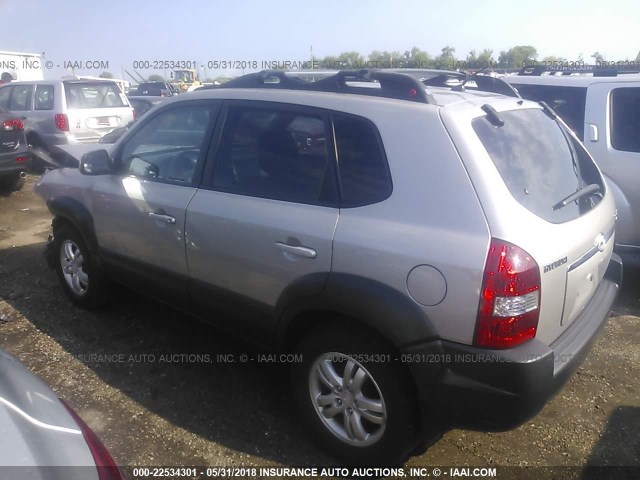 KM8JN72D36U412280 - 2006 HYUNDAI TUCSON GLS/LIMITED SILVER photo 3