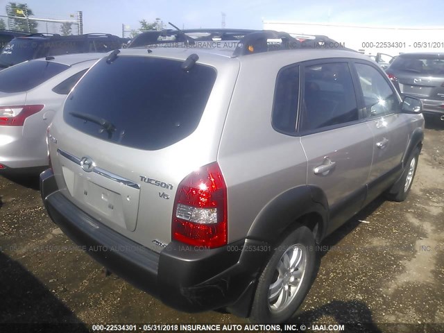 KM8JN72D36U412280 - 2006 HYUNDAI TUCSON GLS/LIMITED SILVER photo 4