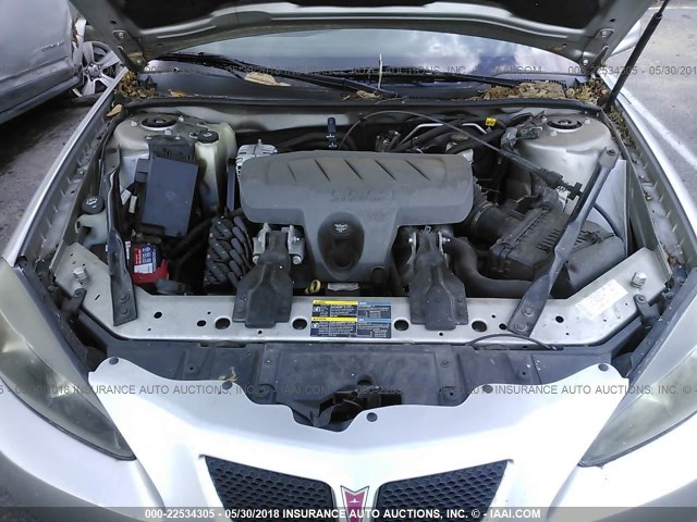 2G2WP552481122362 - 2008 PONTIAC GRAND PRIX SILVER photo 10