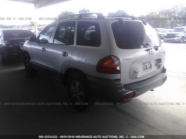 KM8SC13D44U638170 - 2004 HYUNDAI SANTA FE GLS/LX SILVER photo 3