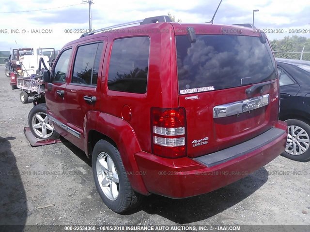 1J4PN5GK2AW139141 - 2010 JEEP LIBERTY LIMITED RED photo 3