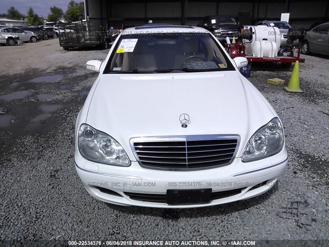 WDBNG83J06A467778 - 2006 MERCEDES-BENZ S 430 4MATIC WHITE photo 6