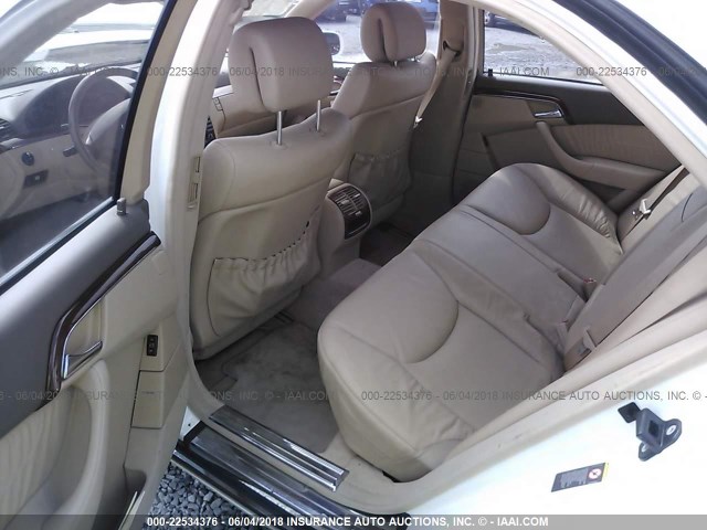 WDBNG83J06A467778 - 2006 MERCEDES-BENZ S 430 4MATIC WHITE photo 8