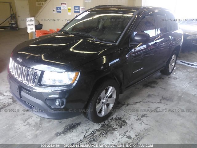 1J4NT1FA7BD215836 - 2011 JEEP COMPASS SPORT BLACK photo 2