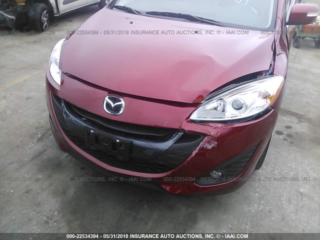 JM1CW2DL8E0165118 - 2014 MAZDA 5 GRAND TOURING RED photo 6