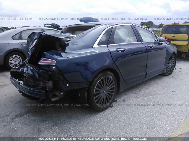 3LN6L5E97HR646083 - 2017 LINCOLN MKZ RESERVE ლურჯი ფოტო 4