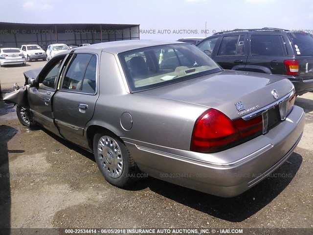 2MEFM74W23X696080 - 2003 MERCURY GRAND MARQUIS GS GOLD photo 3