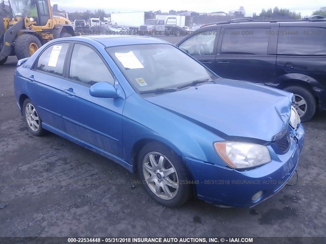 KNAFE121155179051 - 2005 KIA NEW SPECTRA LX/EX BLUE photo 1