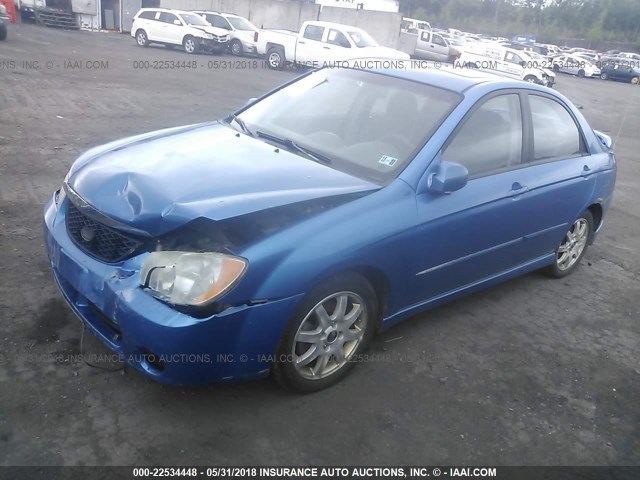 KNAFE121155179051 - 2005 KIA NEW SPECTRA LX/EX BLUE photo 2