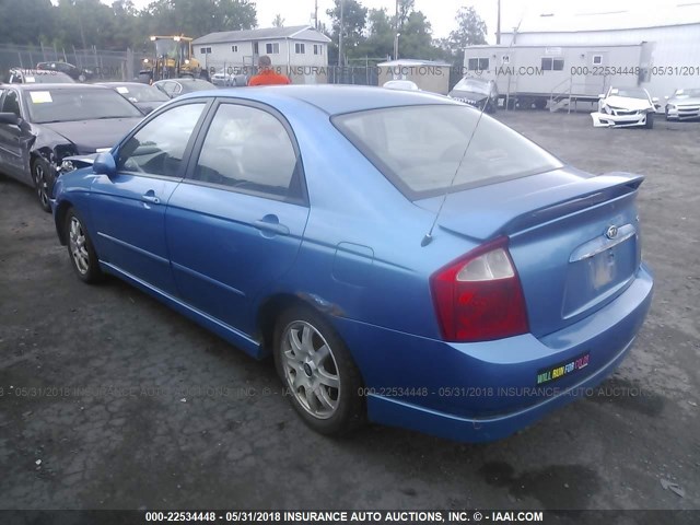 KNAFE121155179051 - 2005 KIA NEW SPECTRA LX/EX BLUE photo 3