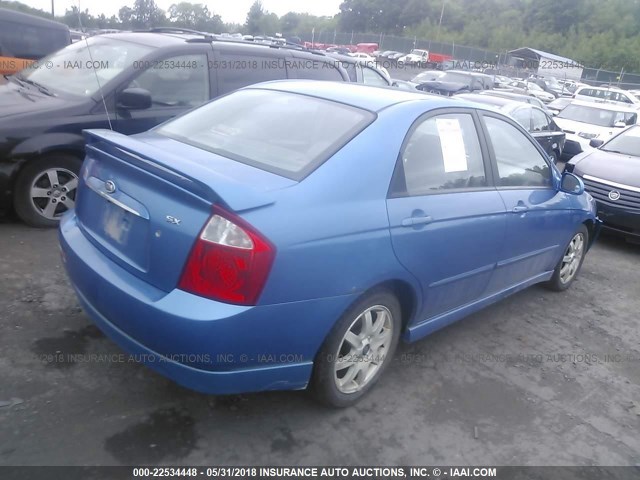 KNAFE121155179051 - 2005 KIA NEW SPECTRA LX/EX BLUE photo 4