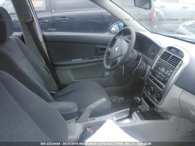 KNAFE121155179051 - 2005 KIA NEW SPECTRA LX/EX BLUE photo 5