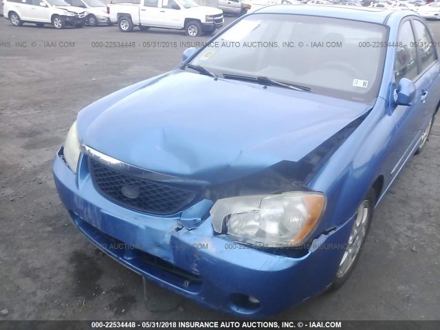 KNAFE121155179051 - 2005 KIA NEW SPECTRA LX/EX BLUE photo 6