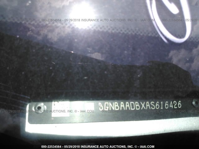 3GNBAADBXAS616426 - 2010 CHEVROLET HHR LS SILVER photo 9