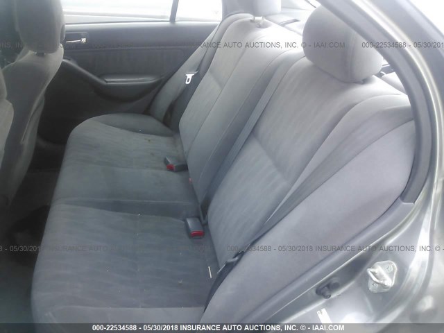 1HGES165X5L022944 - 2005 HONDA CIVIC LX GRAY photo 8