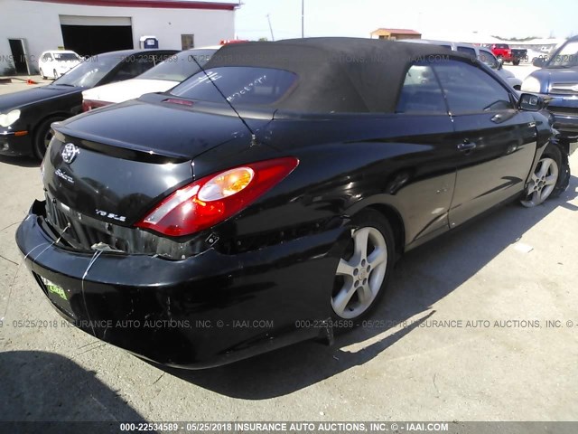 4T1FA38P75U044549 - 2005 TOYOTA CAMRY SOLARA SE/SLE BLACK photo 4