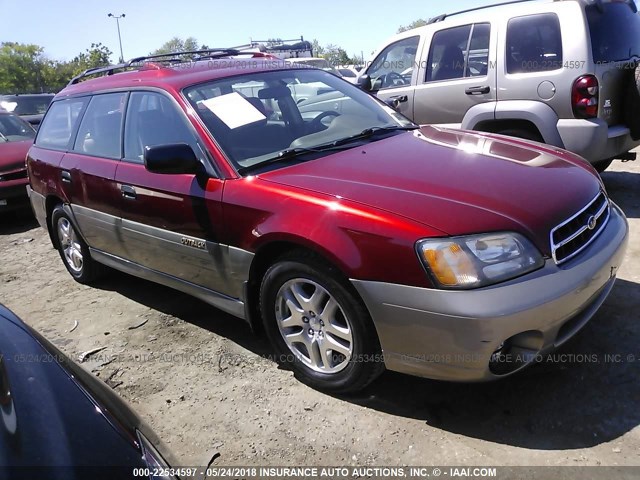 4S3BH665427664626 - 2002 SUBARU LEGACY OUTBACK RED photo 1