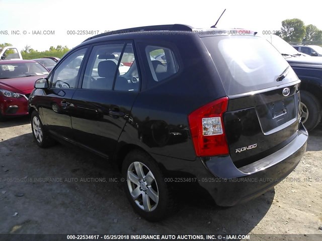 KNAFG526387157025 - 2008 KIA RONDO LX/EX BLACK photo 3