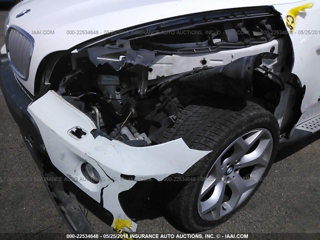 5UXFE83579L310349 - 2009 BMW X5 XDRIVE48I WHITE photo 6